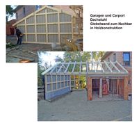 Garagendachstuhl mit Carport Holzgiebel, Günzlhofen